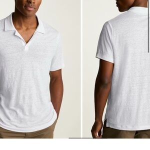 Bonobos Men's Linen White Polo Shirt